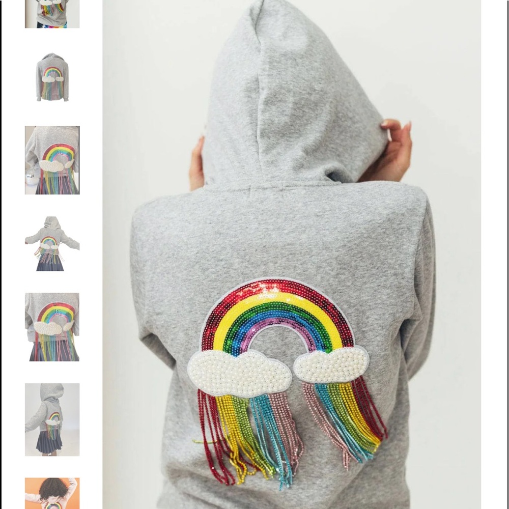 Lola and the boys Rainbow 🌈 hooded sweatshirt
